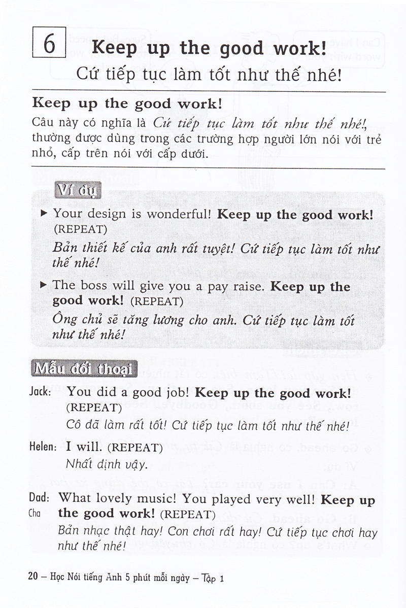 bộ học nói tiếng anh 5 phút mỗi ngày - tập 1 (kèm cd)