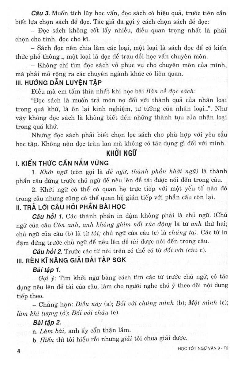 bộ học tốt ngữ văn 9 - tập 2