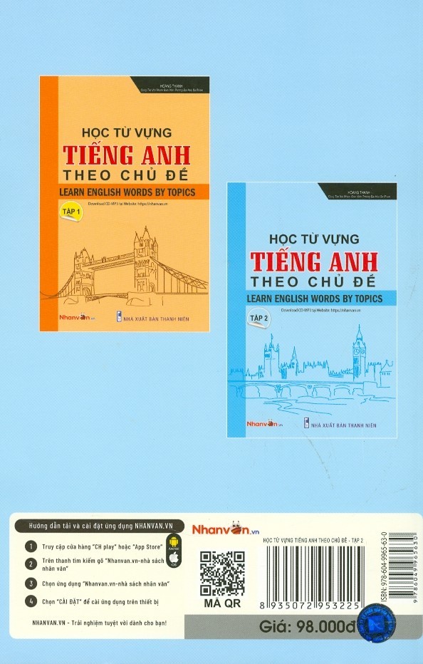 bộ học từ vựng tiếng anh theo chủ đề - tập 2