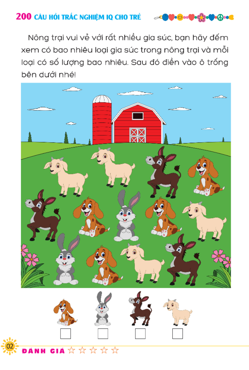 bộ học vui-vui học - 200 câu hỏi iq cho trẻ - trắc nghiệm iq - cấp độ 2