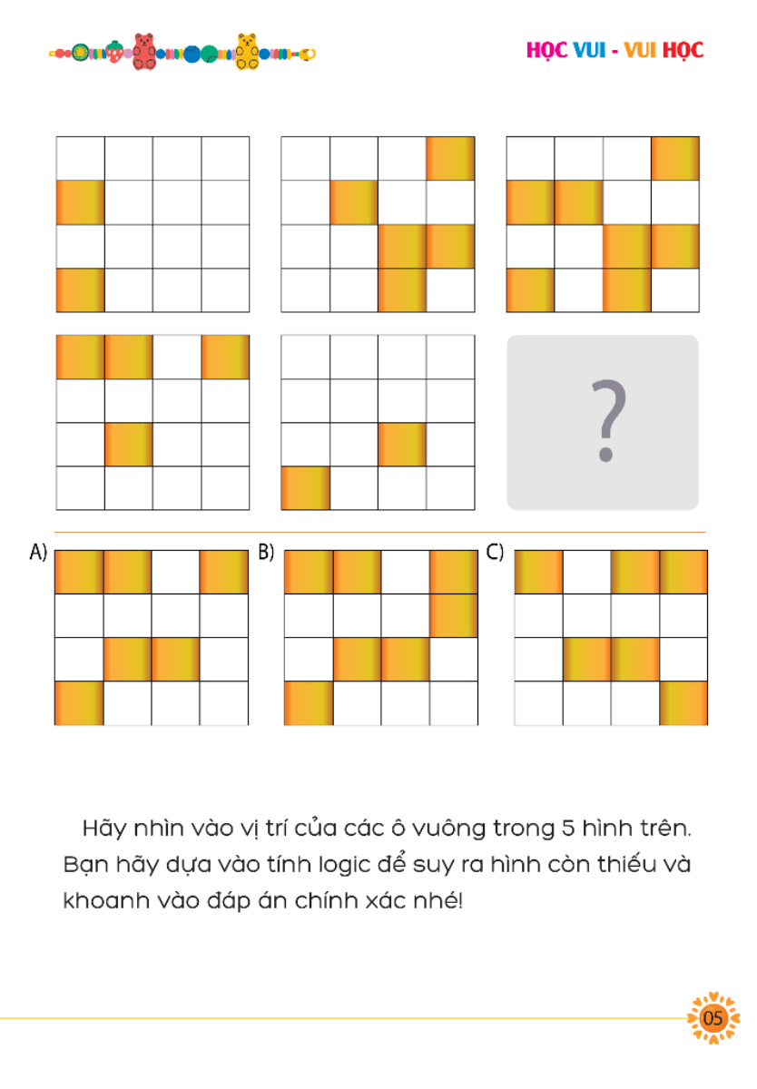 bộ học vui-vui học - 200 câu hỏi iq cho trẻ - trắc nghiệm iq - cấp độ 2