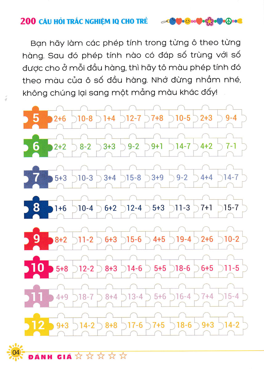 bộ học vui-vui học - 200 câu hỏi iq cho trẻ - trắc nghiệm iq - cấp độ 3