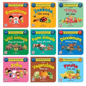 bộ hộp baby's first picture dictionary - từ điển bằng hình đầu tiên của bé - dành cho bé từ 0-6 tuổi - hộp vàng (trọn bộ 9 cuốn) - 2022
