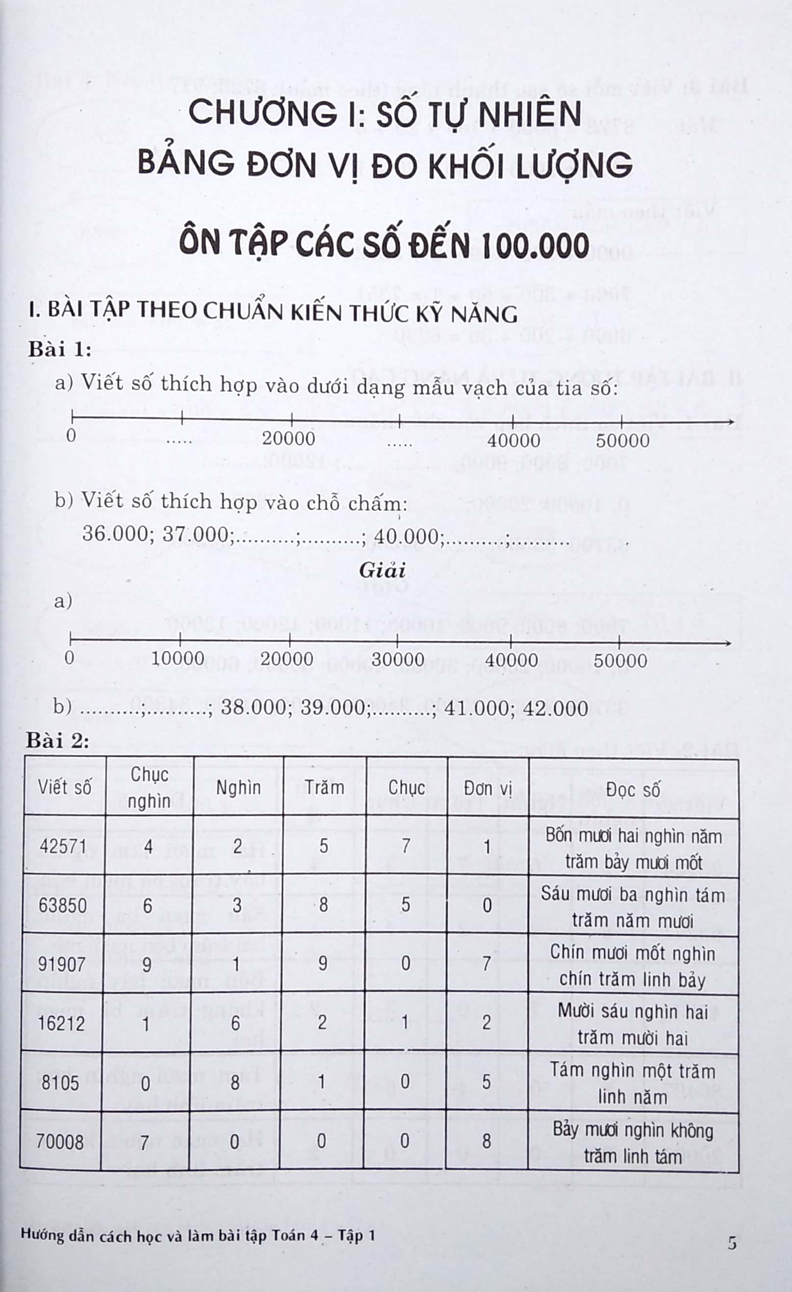 bộ hướng dẫn cách học và làm bài tập toán 4 - tập 1