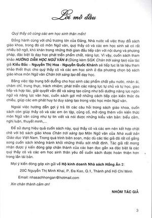 bộ hướng dẫn học ngữ văn 8 - tập 1 (bám sát sgk chân trời sáng tạo)