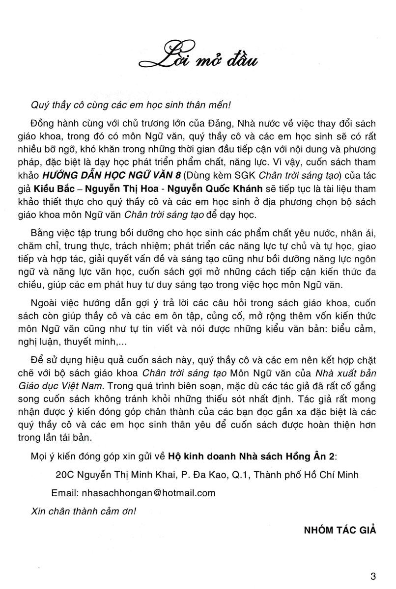 bộ hướng dẫn học ngữ văn 8 - tập 2 (bám sát sgk chân trời sáng tạo)