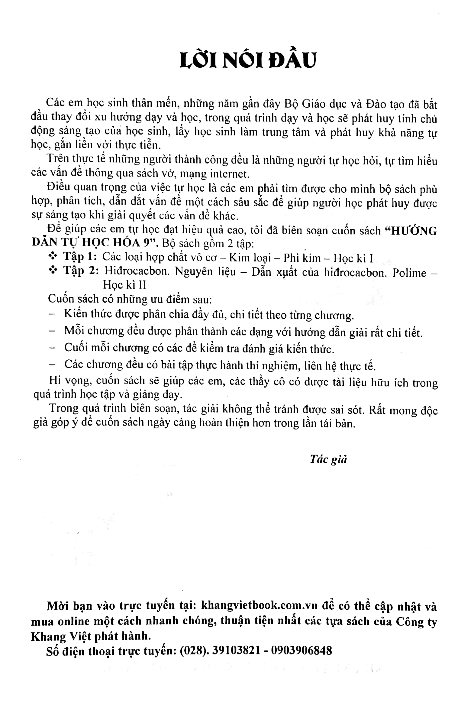 bộ hướng dẫn tự học hóa 9 - tập 2