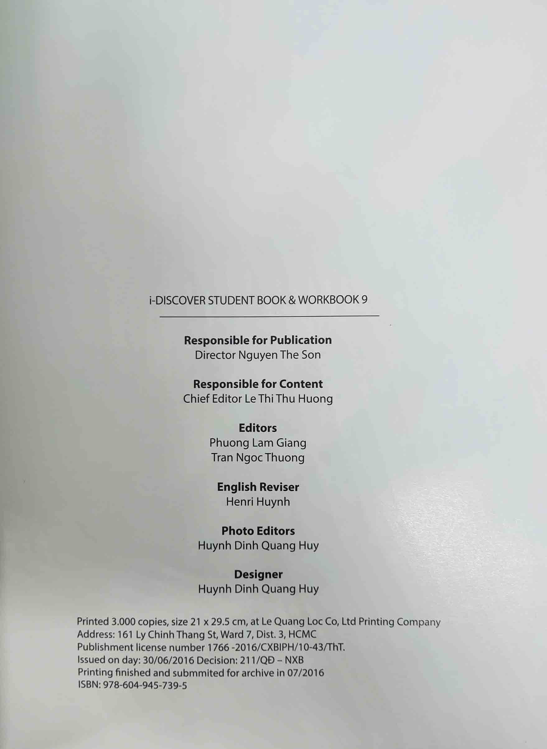 Bo
						
										
										i-Discover 9 - Student's Book & Workbook