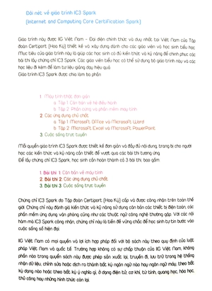 bộ ic3 spark - các ứng dụng chủ chốt - tập 1: microsoft office và microsoft word (tái bản)