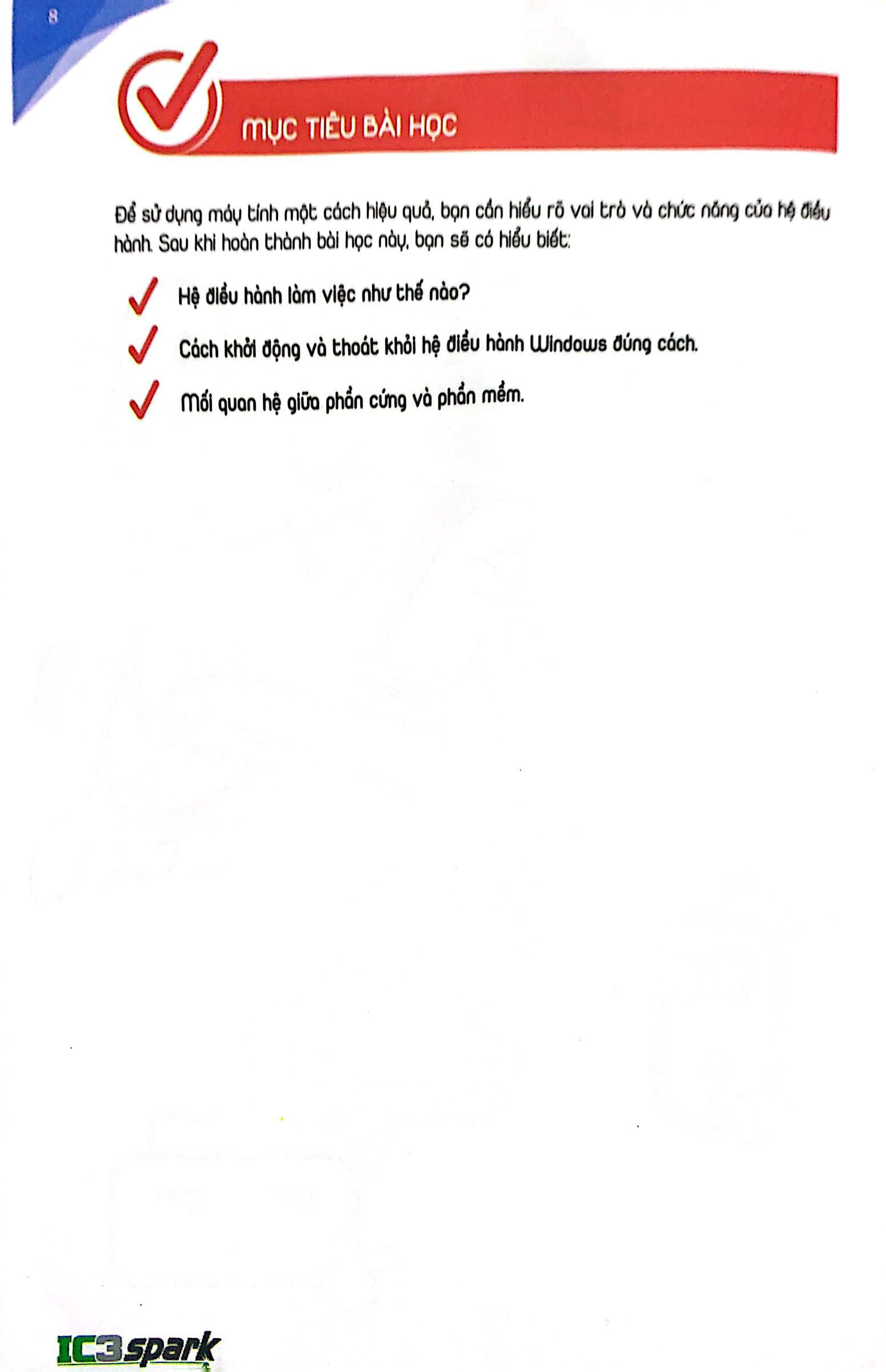 bộ ic3 spark - máy tính thật đơn giản - tập 1: căn bản về hệ điều hành (tái bản)