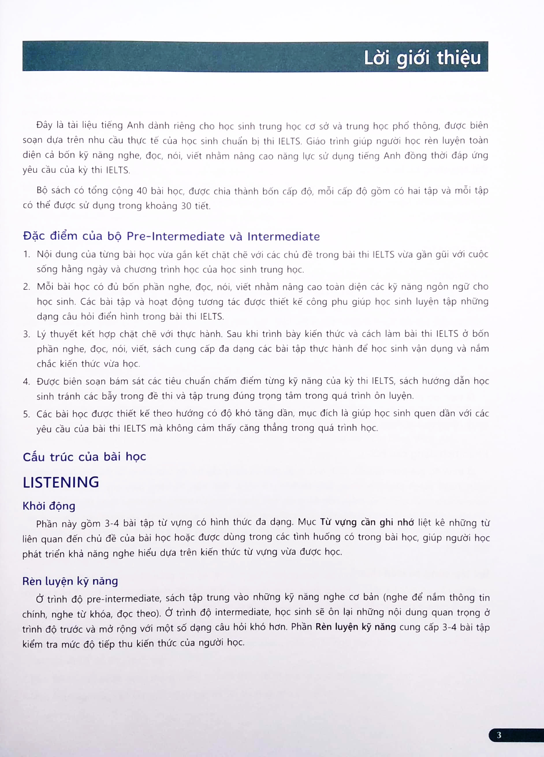 bộ ielts trung học - pre-intermediate - book 1