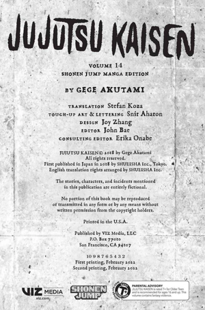 bộ jujutsu kaisen 14 (english edition)