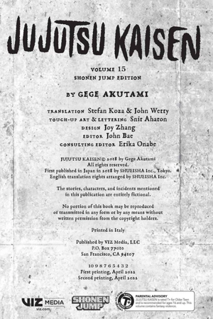 bộ jujutsu kaisen 15 (english edition)