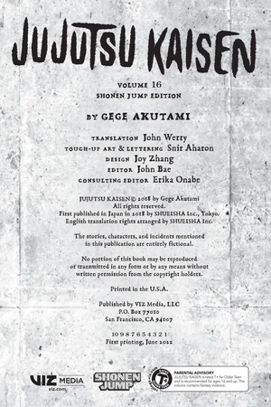 bộ jujutsu kaisen 16 (english edition)