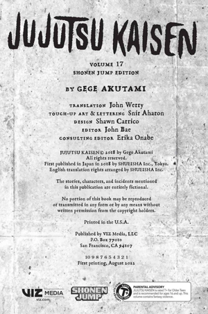 bộ jujutsu kaisen 17 (english edition)
