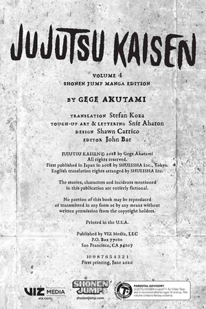 bộ jujutsu kaisen 4 (english edition)