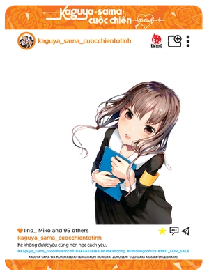 bộ kaguya-sama - cuộc chiến tỏ tình - tập 27 - tặng kèm sns card