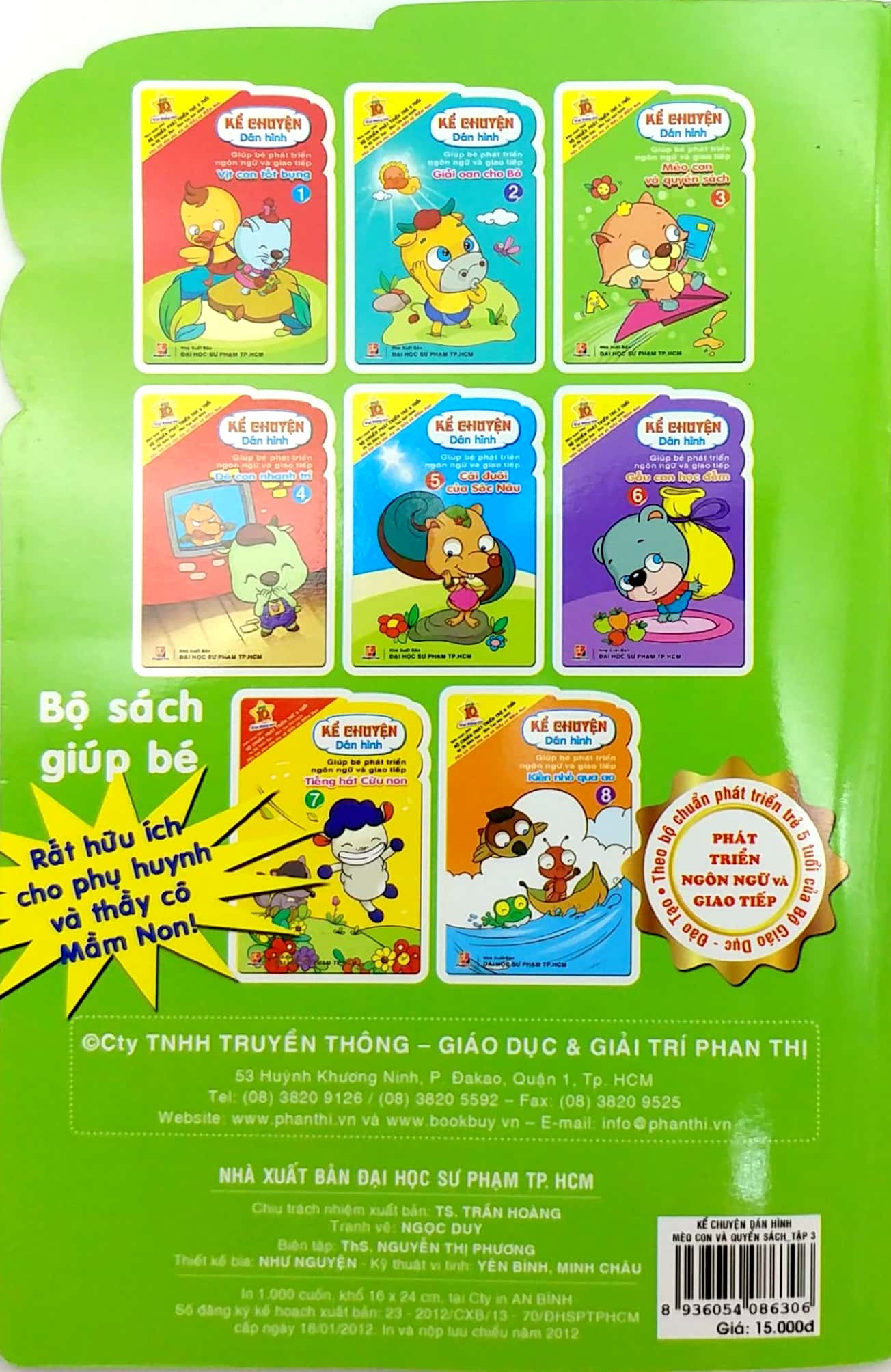 bộ kể chuyện dán hình 3 - mèo con và quyển sách