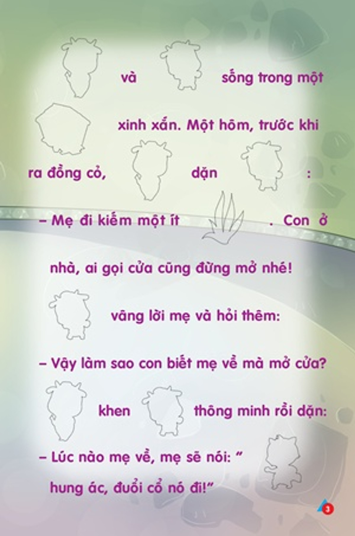 bộ kể chuyện dán hình 4 - dê con nhanh trí