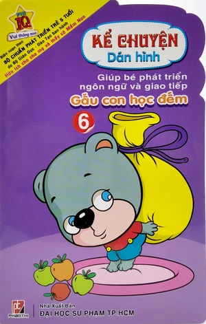 bộ kể chuyện dán hình 6 - gấu con học đếm