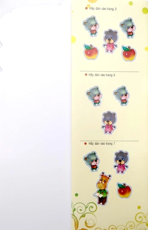 bộ kể chuyện dán hình 6 - gấu con học đếm