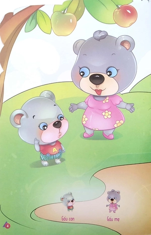 bộ kể chuyện dán hình 6 - gấu con học đếm