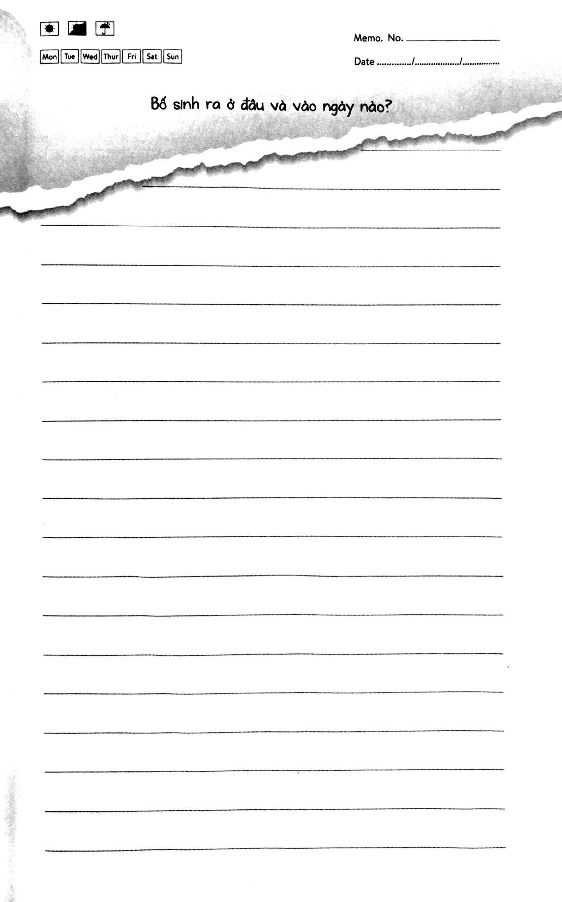 bố kể chuyện đời bố - hướng dẫn viết nhật ký dành cho bố