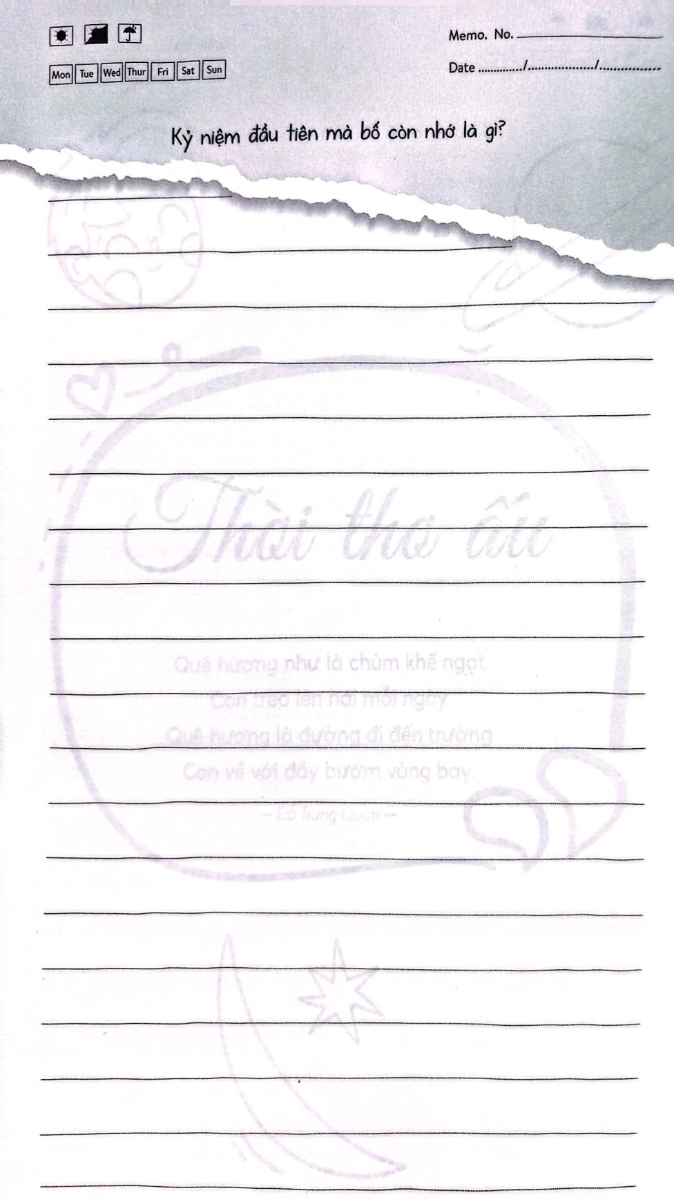 bố kể chuyện đời bố - hướng dẫn viết nhật ký dành cho bố