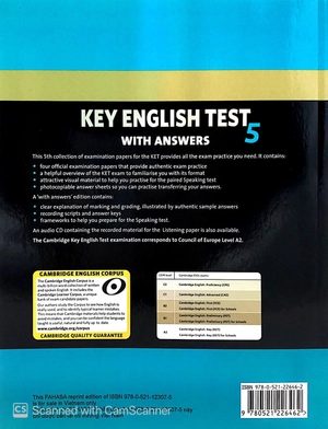 bộ key english test 5 with answers fahasa reprint edition - cambridge