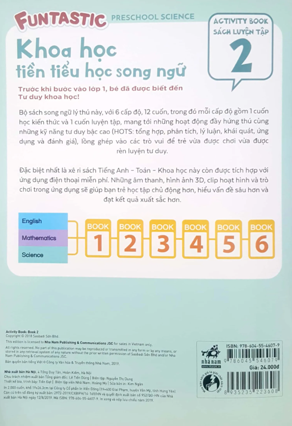 bộ khoa học tiền tiểu học song ngữ- sách luyện tập 2