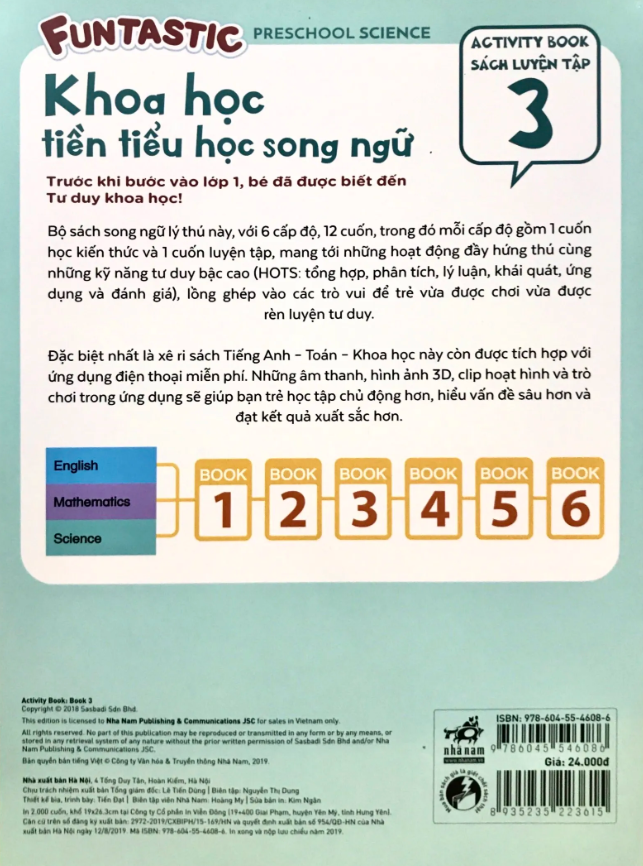 bộ khoa học tiền tiểu học song ngữ- sách luyện tập 3