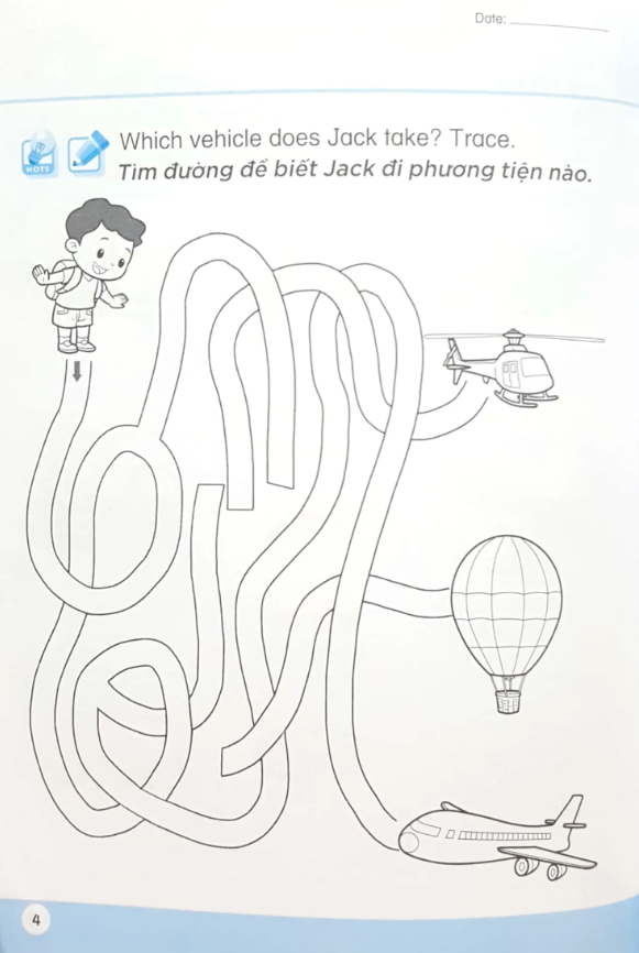 bộ khoa học tiền tiểu học song ngữ- sách luyện tập 6