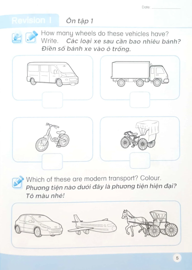 bộ khoa học tiền tiểu học song ngữ- sách luyện tập 6