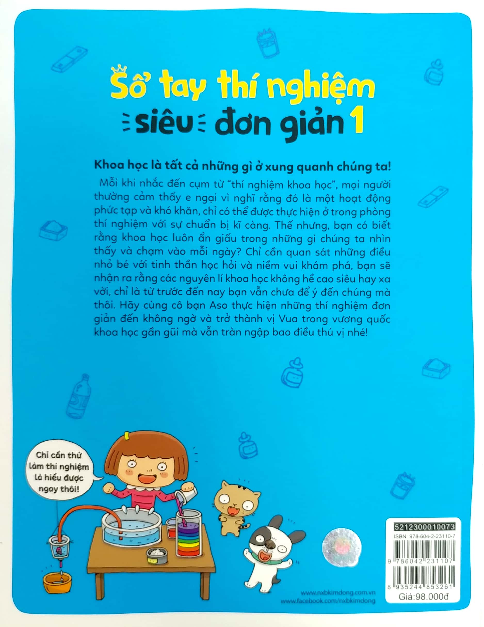 bộ khoa học vui cho học sinh tiểu học - sổ tay thí nghiệm siêu đơn giản - tập 1