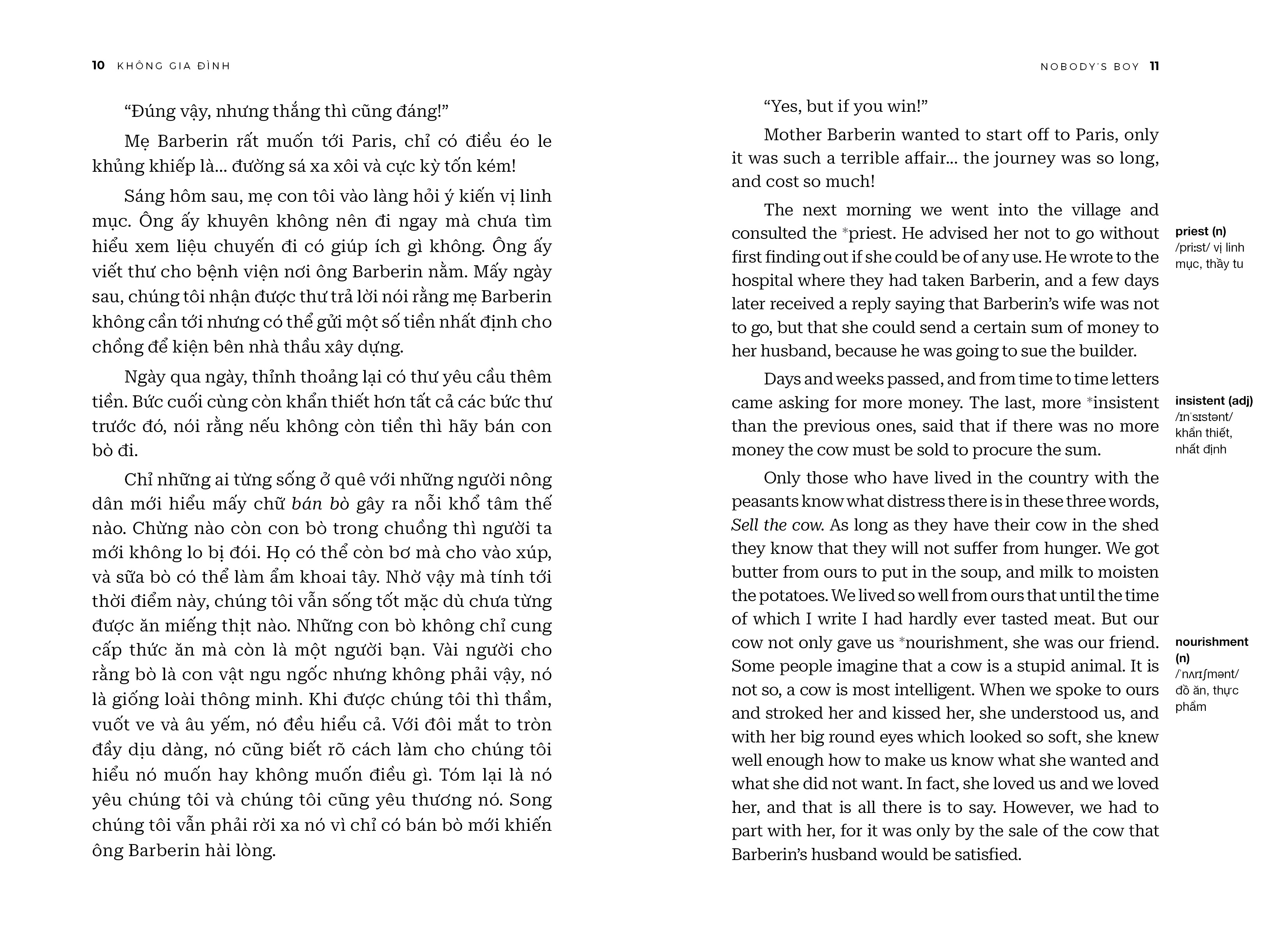 bộ không gia đình - nobodyℹs boy - song ngữ anh-việt - tập 1