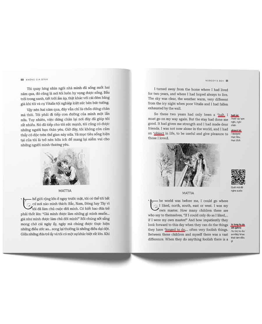 bộ không gia đình - nobodyℹs boy - song ngữ anh-việt - tập 2