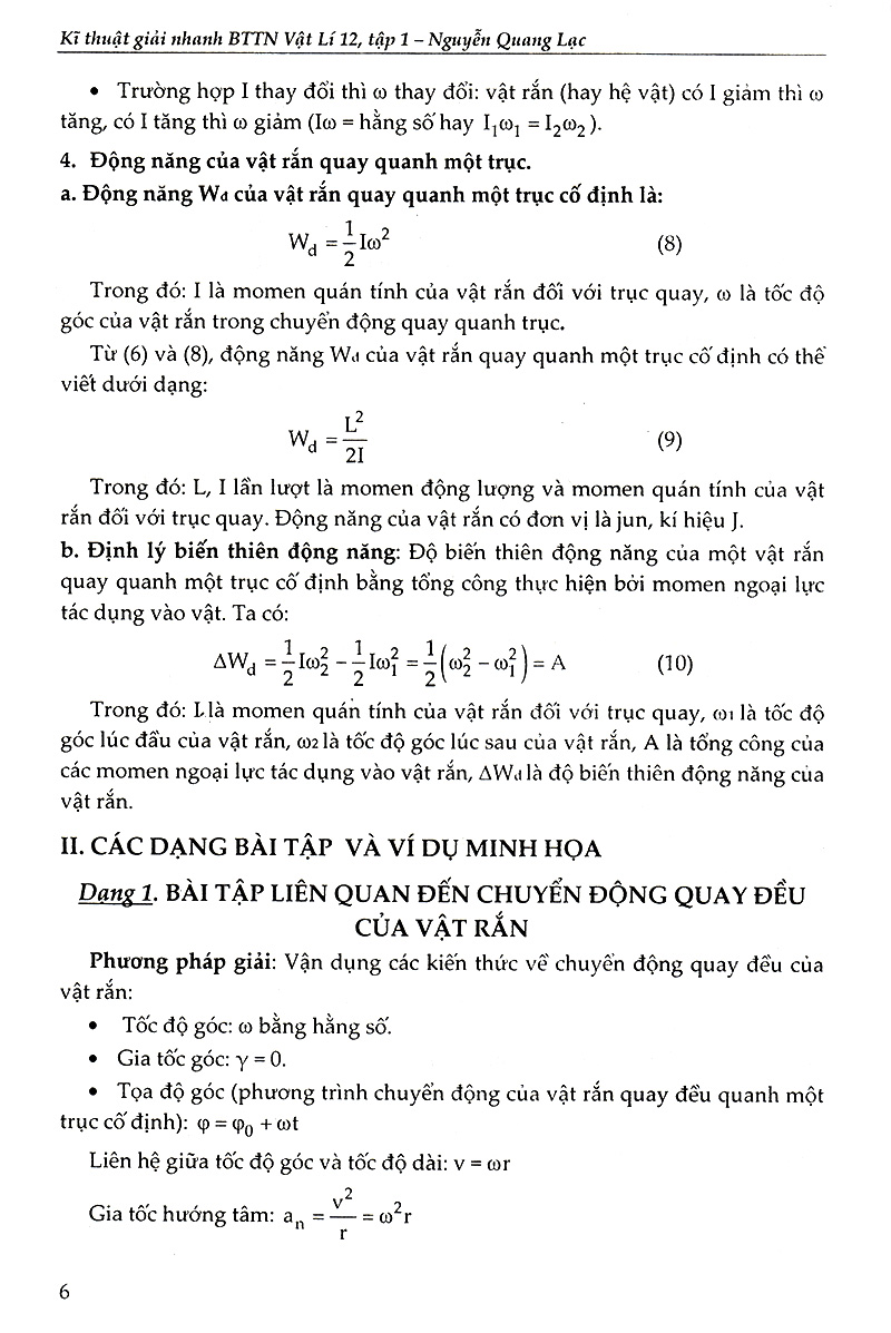 bộ kĩ thuật giải nhanh bài tập trắc nghiệm vật lí 12 - tập 1