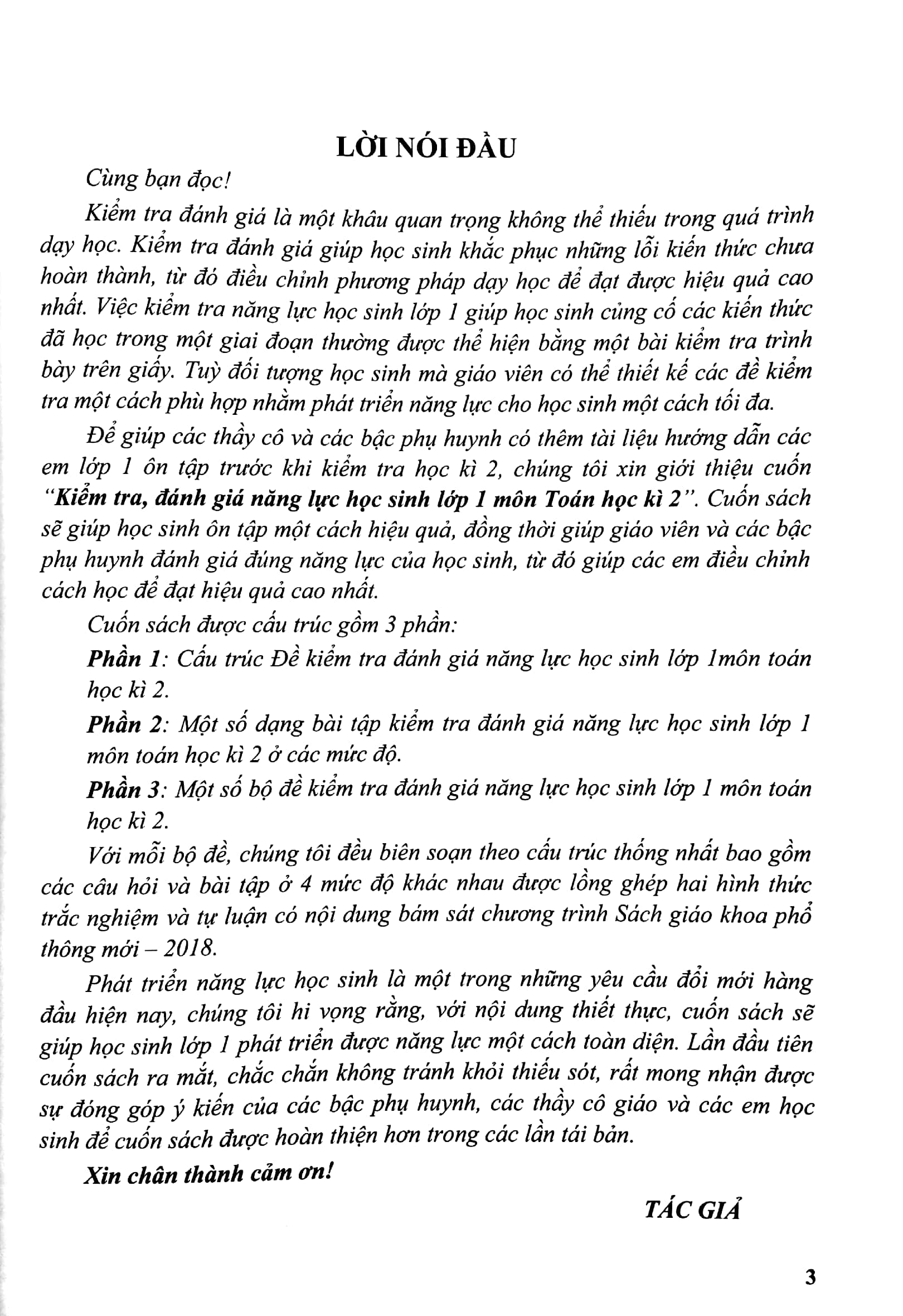 bộ kiểm tra, đánh giá năng lực học sinh lớp 1 môn toán - học kì 2