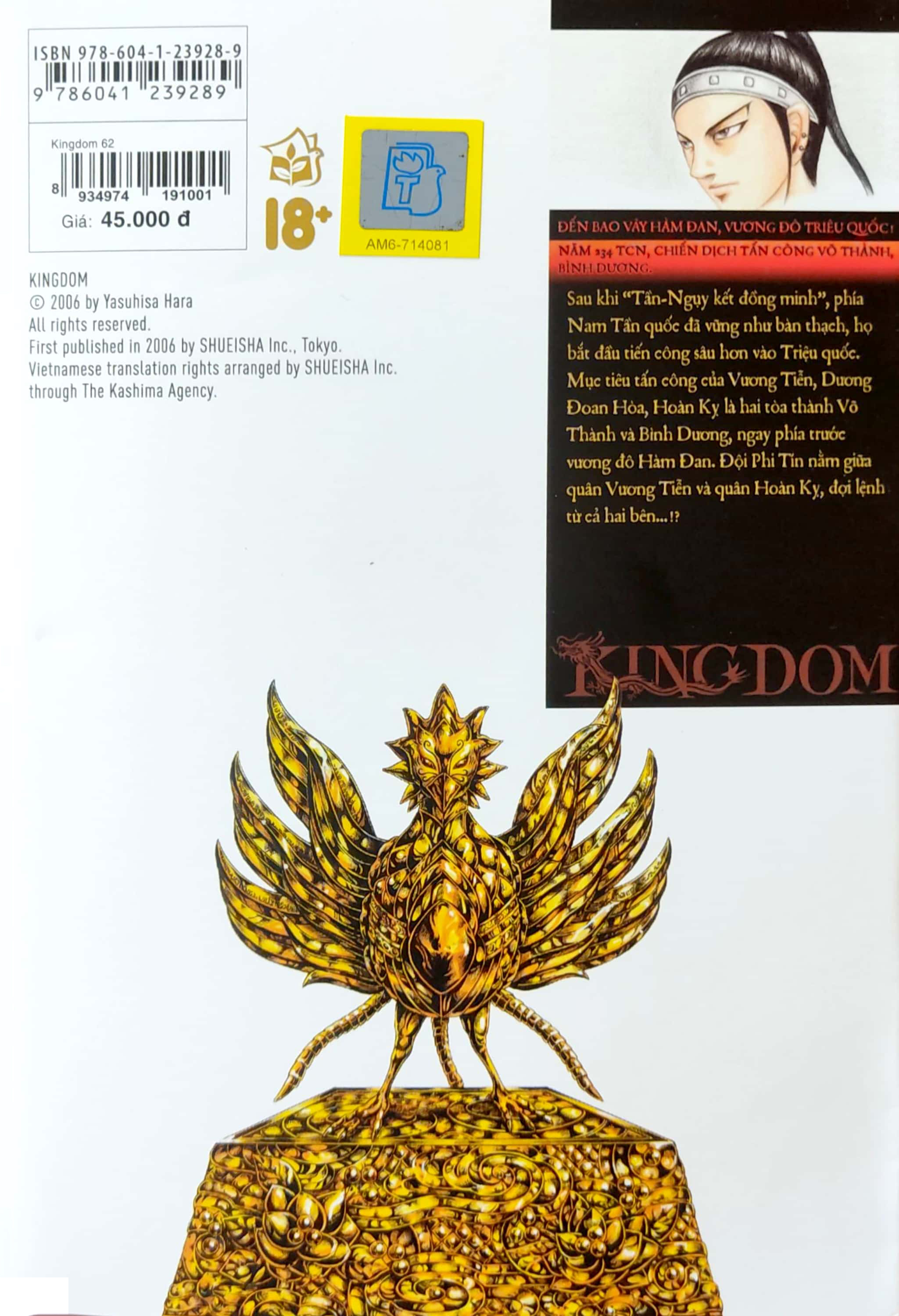 bộ kingdom - tập 62 - tặng kèm thẻ hình nhân vật