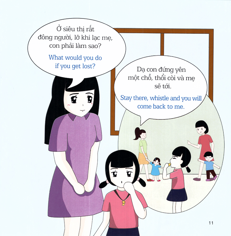 bộ kỹ năng thoát hiểm cho bé yêu - tập 4 - thoát hiểm khi bị lạc bị chó tấn công - escapting from getting lost, dog's attack (tái bản 2019)