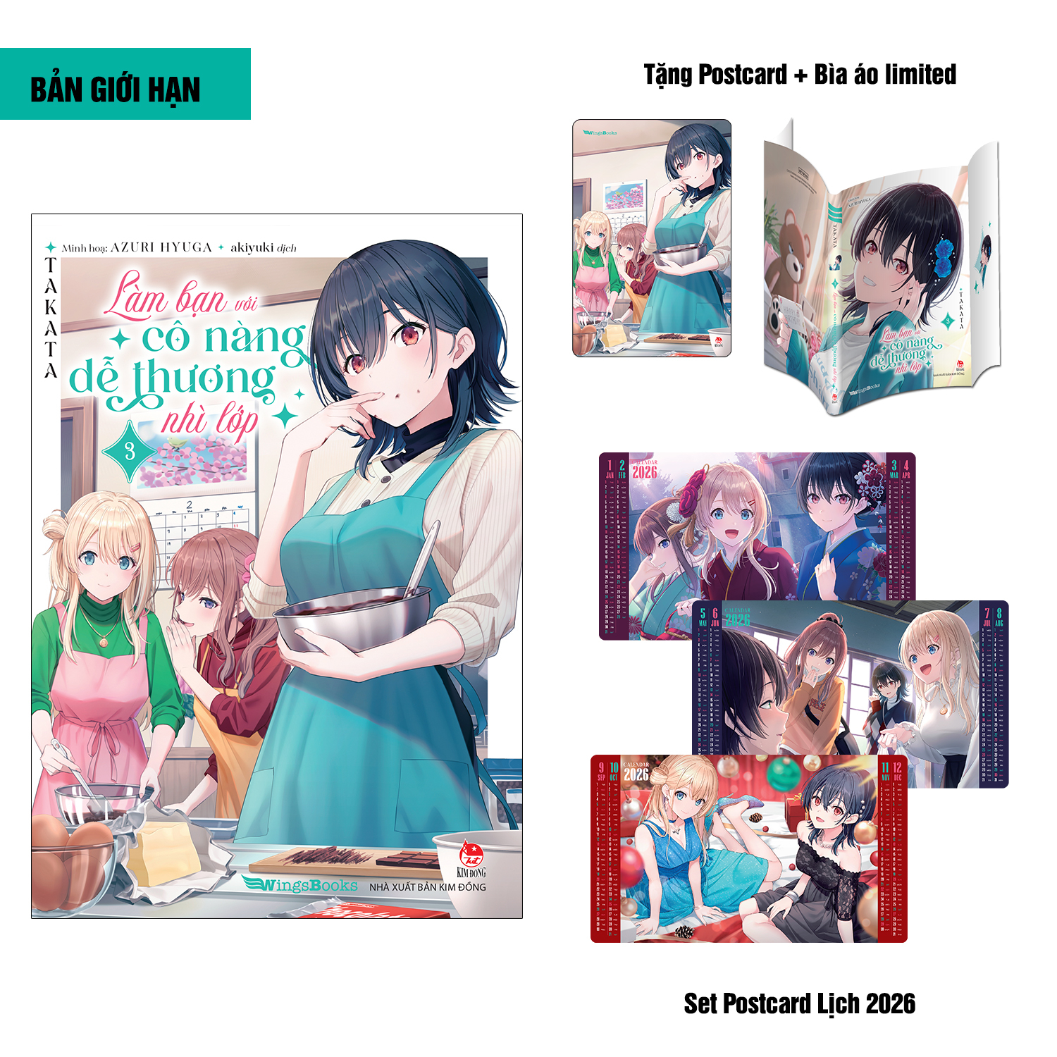 Bo
						
										
										Lam Ban Voi Co Nang De Thuong Nhi Lop - Tap 3 - Ban Gioi Han - Tang Kem Postcard + Bia Ao Limited + Set Postcard Lich 2026