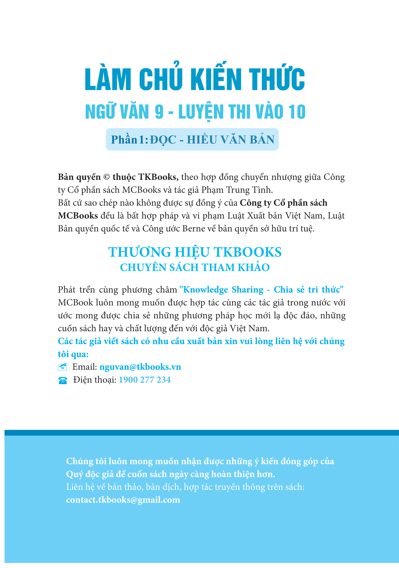 bộ làm chủ kiến thức ngữ văn 9 luyện thi vào 10 - phần 1: đọc - hiểu văn bản (tái bản 2018)