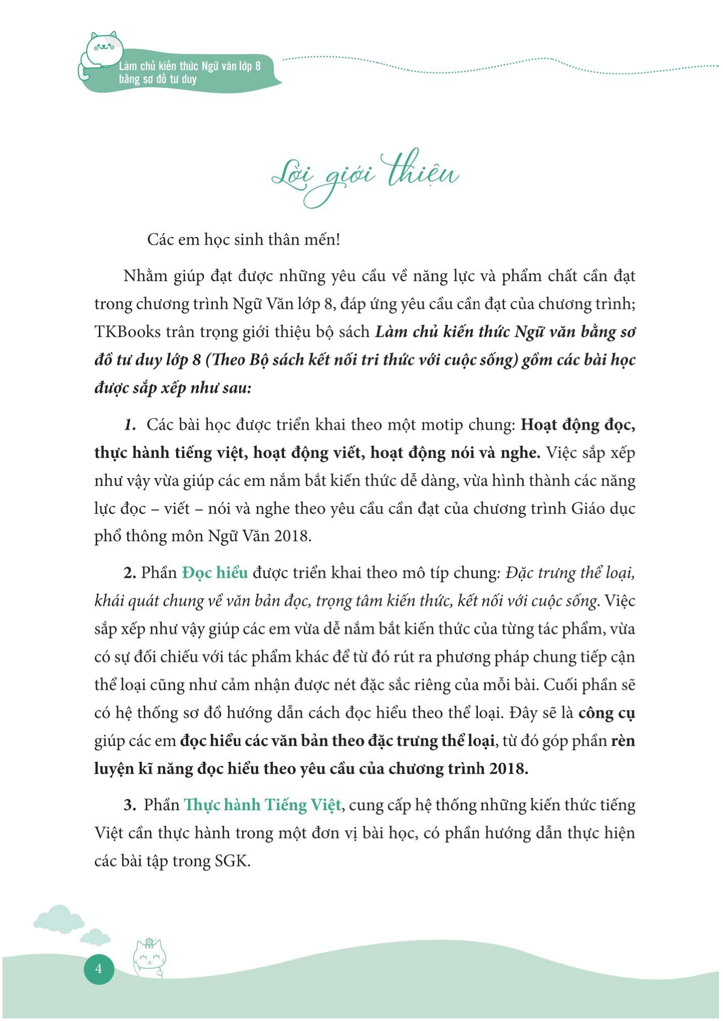 bộ làm chủ kiến thức ngữ văn bằng sơ đồ tư duy lớp 8 - tập 1 (theo chương trình của bộ sách kết nối tri thức với cuộc sống)