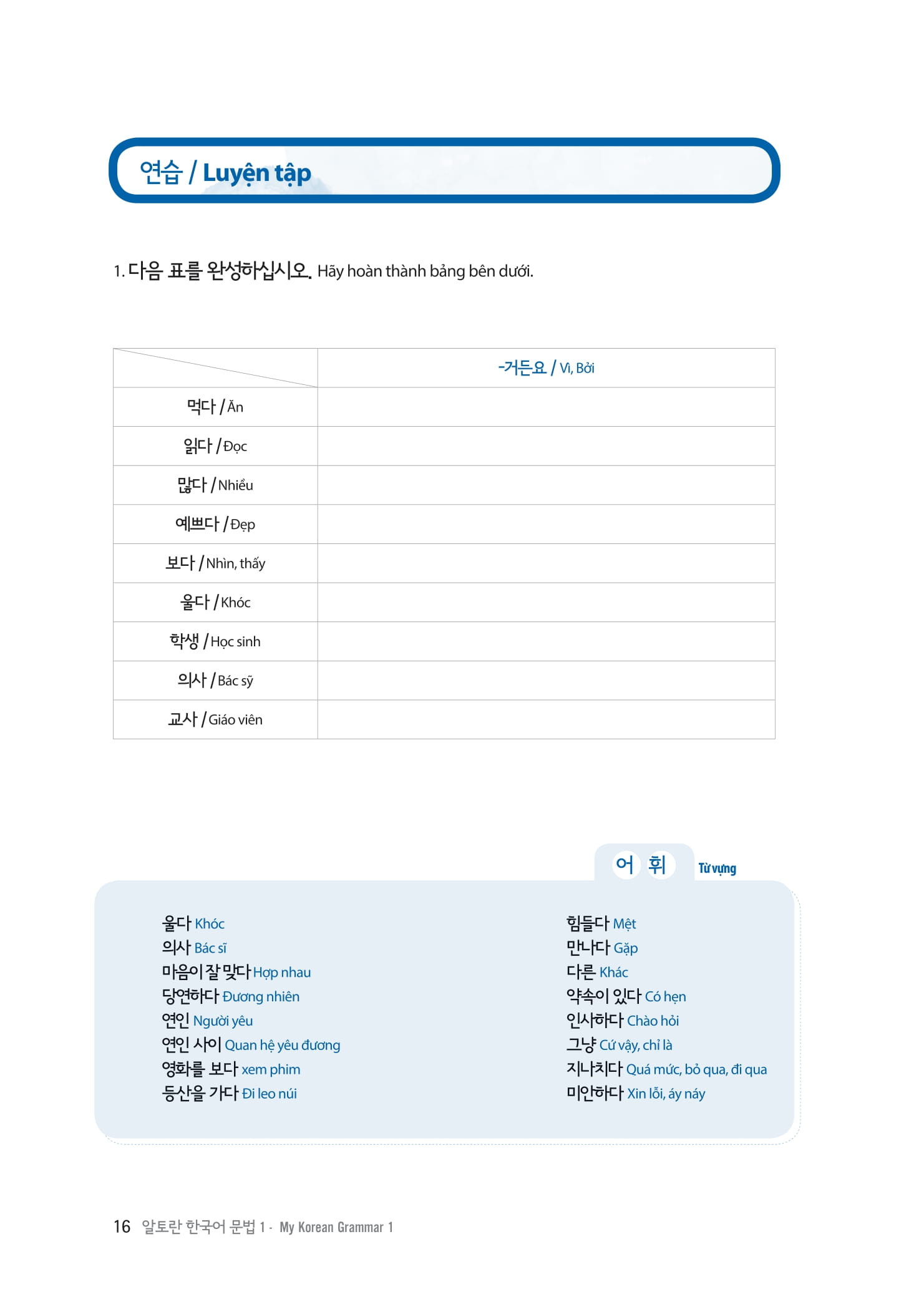 bộ làm chủ ngữ pháp tiếng hàn - dành cho người bắt đầu