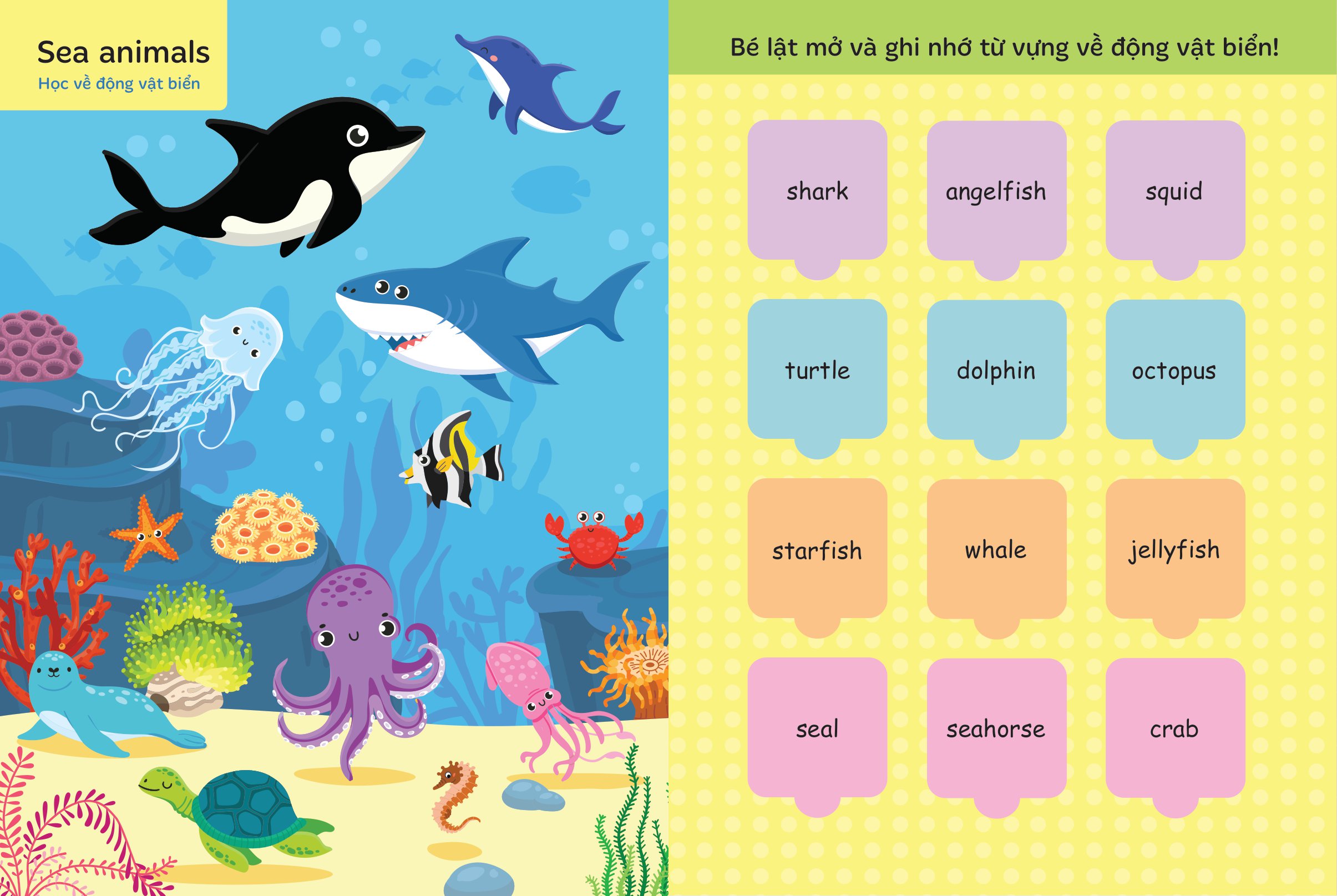 bộ lật mở từ vựng tiếng anh đầu tiên cho bé - cuốn 3