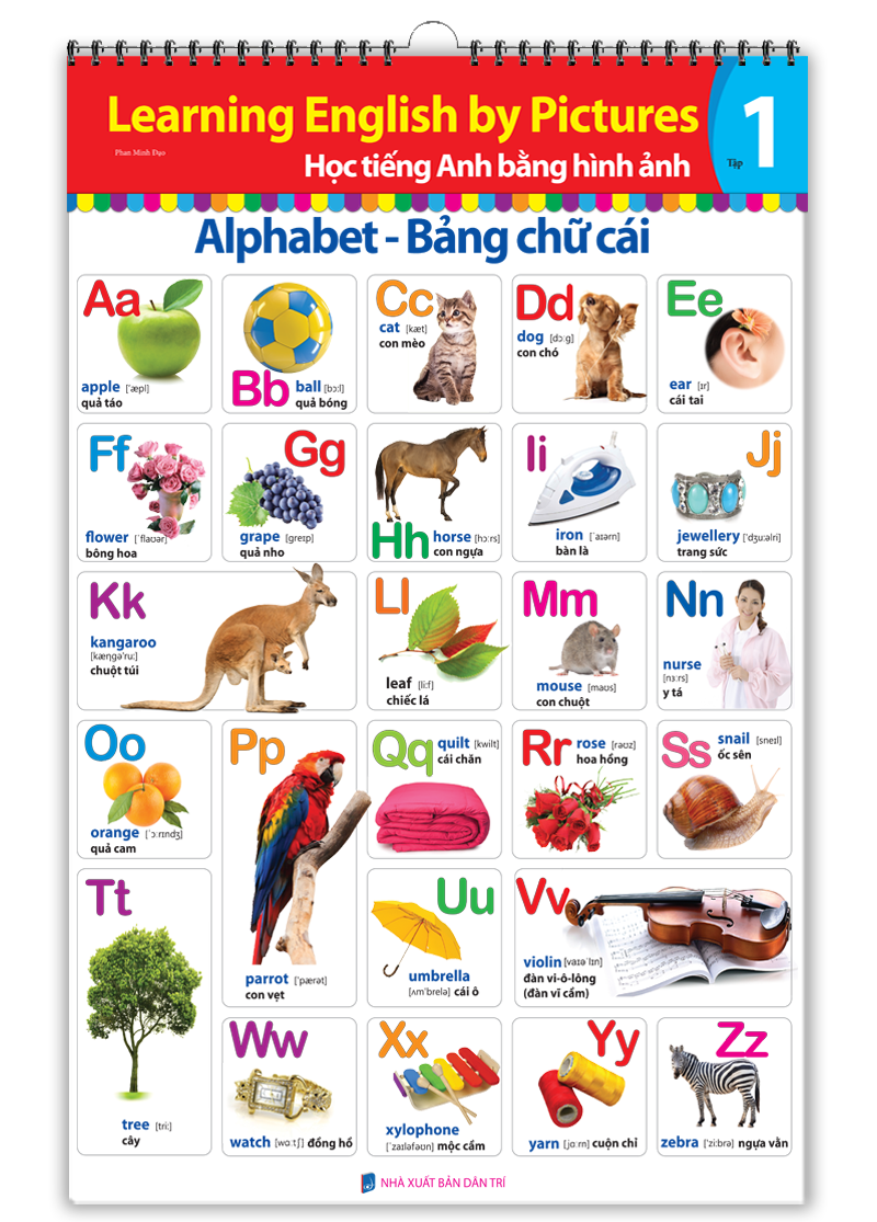 bộ learing english by pictures - học tiếng anh bằng hình ảnh - tập 1 (tái bản)