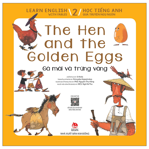 bộ learn english with fables 2 - học tiếng anh qua truyện ngụ ngôn - tập 2 - the hen and the golden eggs - gà mái và trứng vàng