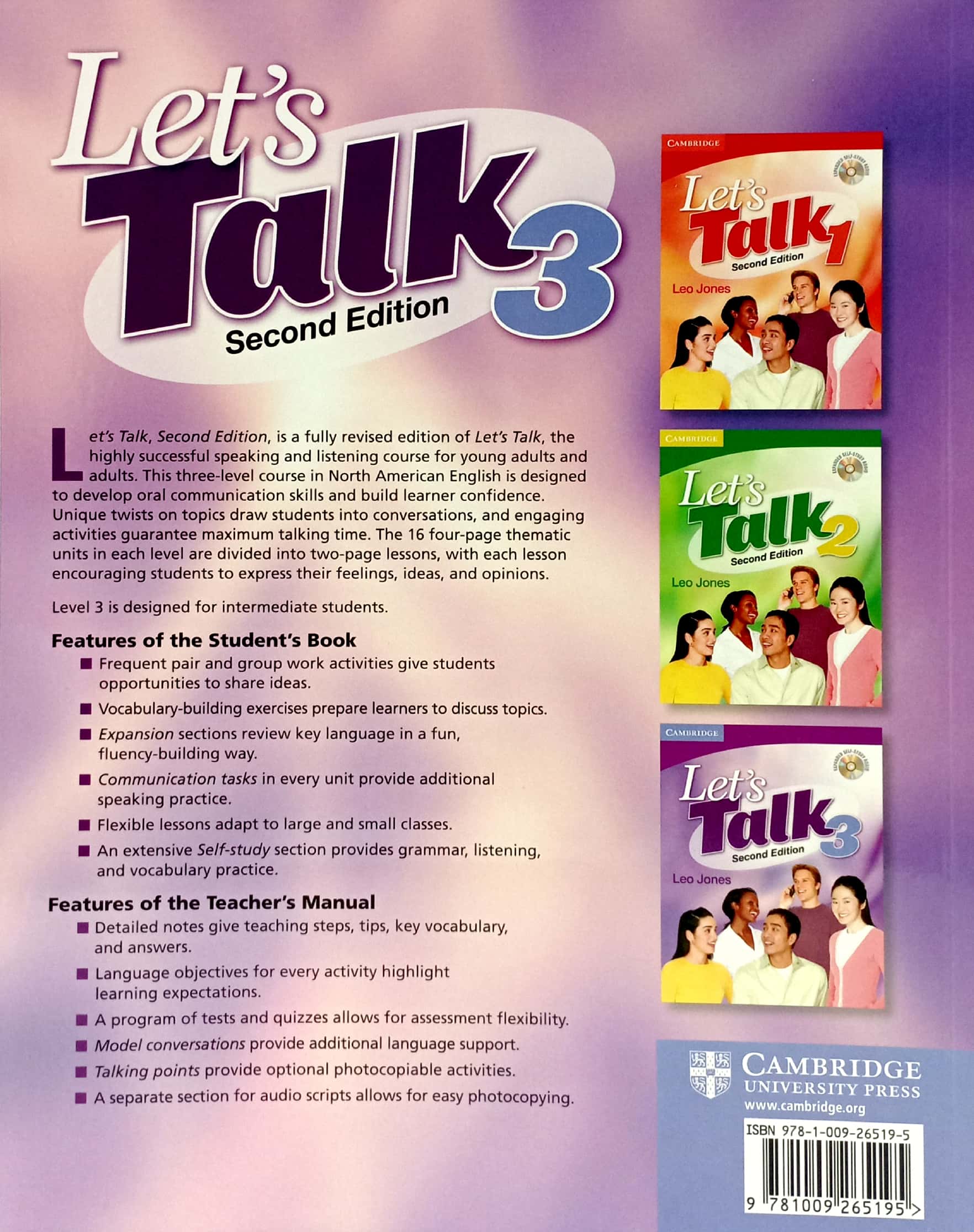 bộ let's talk level 3 student's book with self-study audio cd - 2nd edition