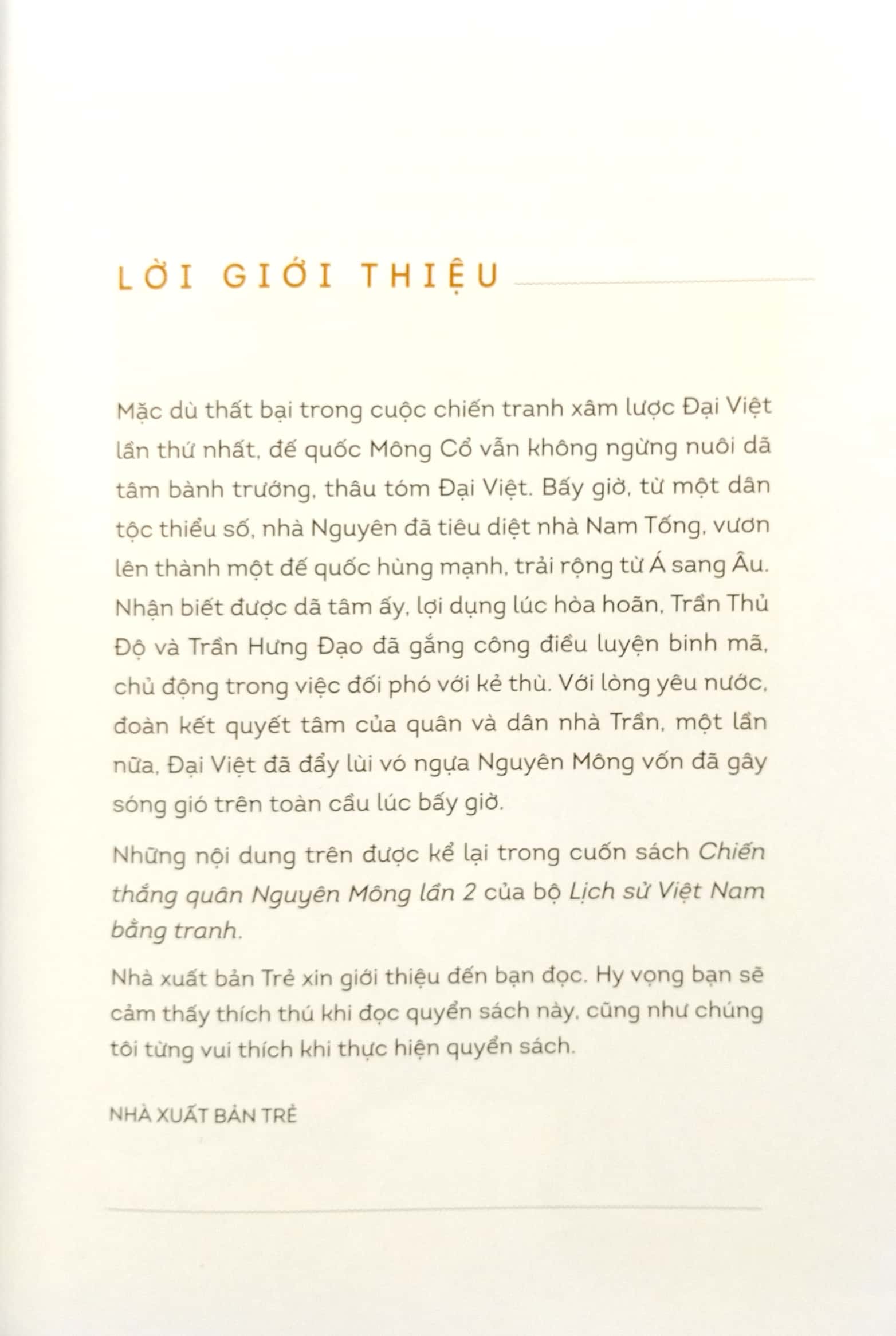 bộ lịch sử việt nam bằng tranh - chiến thắng quân nguyên mông lần 2 (bản màu) (tái bản 2023)