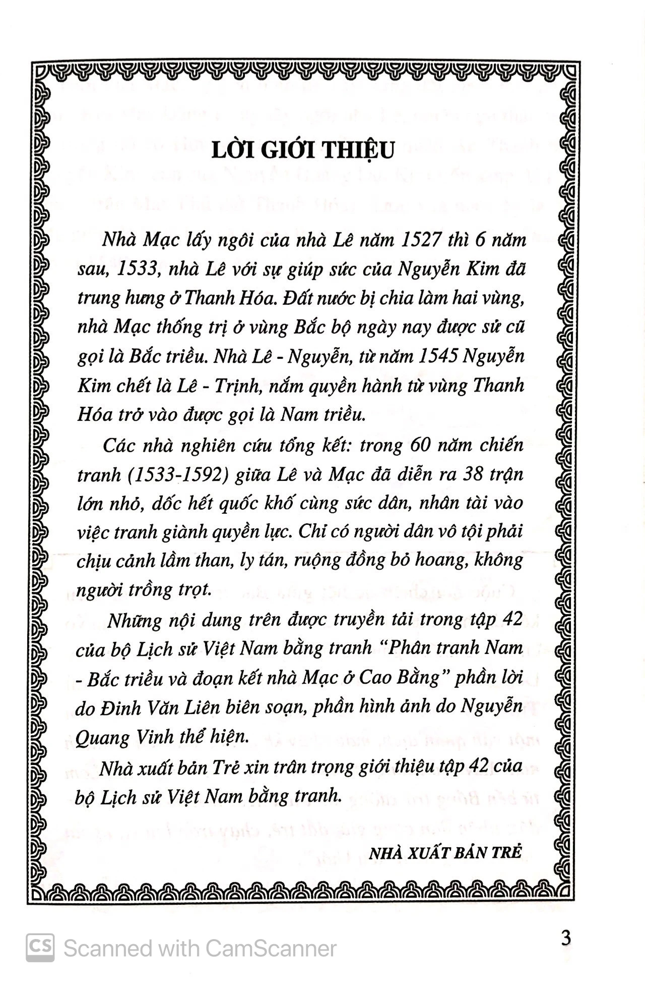 Bo
						
										
										Lich Su Viet Nam Bang Tranh - Tap 42 - Phan Tranh Nam-Bac Trieu Va Doan Ket Nha Mac O Cao Bang (Tai Ban 2024)